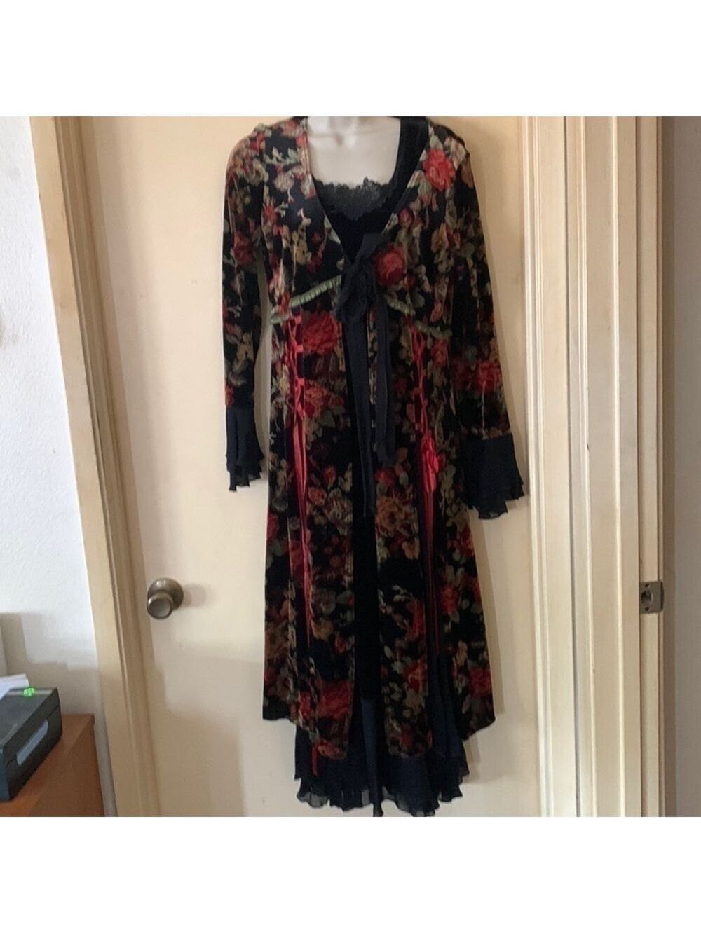 2 piece velvet dress and coat size S